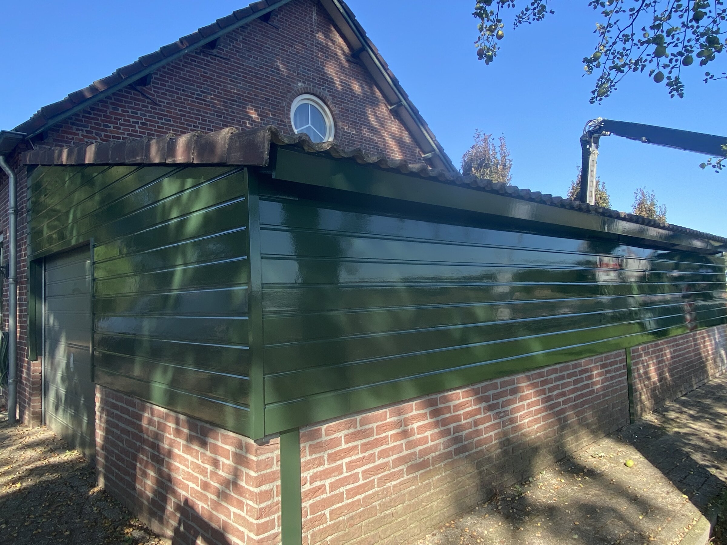 Tuinhuis in klassiek groen